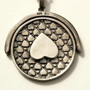 VINTAGE JUDITH JACK SILVER 925 HEART PENDANT